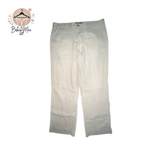 Kenneth Cole Reaction Men’s Beige Drawstring Pants 36x30 Comfortable Linen Blend